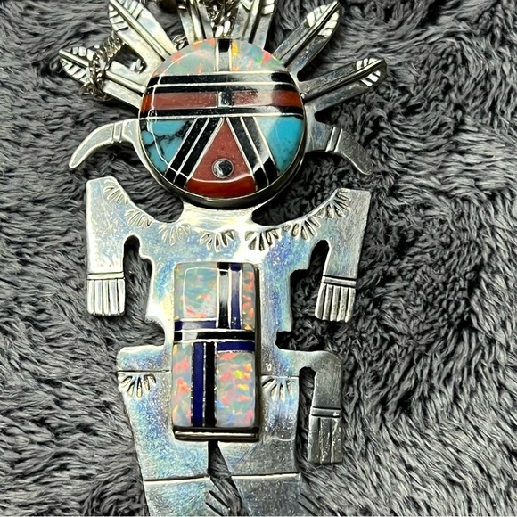 Native American Sterling Kachina Pendant - Picture 2 of 8